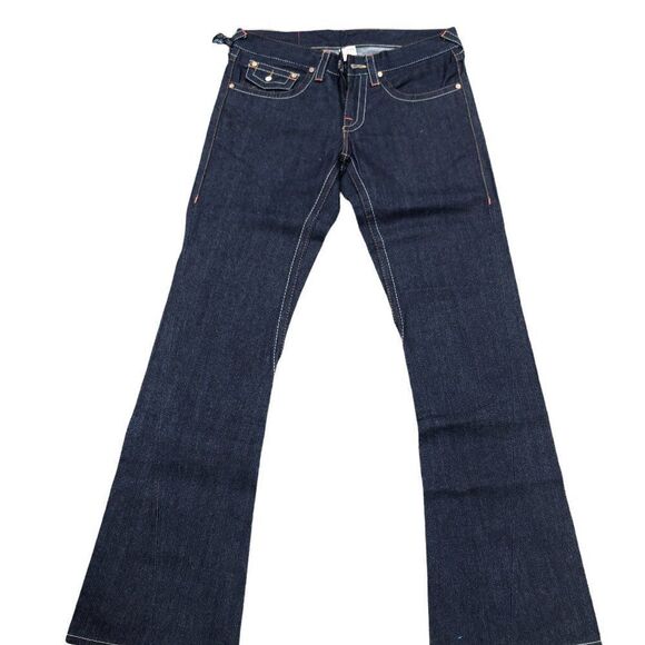 Brand New Vintage True Religion Embroidered Jeans Size 32 JOEY Blue - Picture 5 of 12